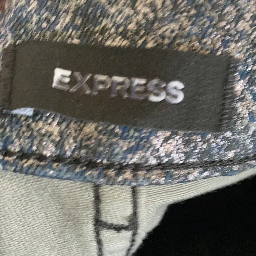 Express super high rise slim metallic jean with stretch 00 0 or 6 - Picture 14 of 17